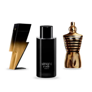 Combo of 3 Fragrances – Bad Boy Extreme by Carolina Herrera, Armani Code Parfum by Giorgio Armani, and Le Mâle Elixir by Jean Paul Gaultier [100 ml each]