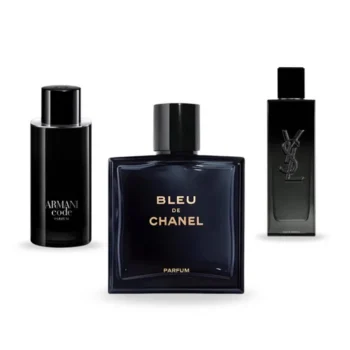 Combo of 3 Fragrances – Armani Code Parfum by Giorgio Armani, MYSLF by Yves Saint Laurent, and Bleu de Chanel by Chanel [100 ml each]