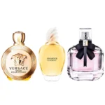 Combo of 3 Fragrances – Amarige by Givenchy, Mon Paris by Yves Saint Laurent, and Eros Pour Homme by Versace [100 ml each]