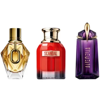 Combo of 3 Fragrances – Lady Million Royal by Paco Rabanne, Alien by Mugler, and Scandal Le Parfum by Jean Paul Gaultier [100 ml each]
