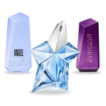 Combo of 3 Fragrances – Angel Body Cream, Angel Eau de Parfum, and Alien Body Cream by Mugler [200 ml each]