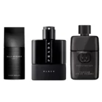 Combo of 3 Fragrances – Nuit d’Issey by Issey Miyake, Luna Rossa Black by Prada, and Gucci Guilty Parfum Pour Homme by Gucci [100 ml each]