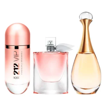 Combo of 3 Fragrances - 212 VIP Rosé, La Vie est Belle en J'adore [100 ml elk]