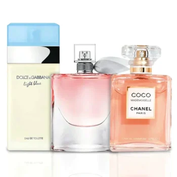 Combo of 3 Fragrances - La Vie Est Belle, Mademoiselle en Light Blue [100 ml elk]