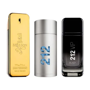 Combo of 3 Fragrances - 1 Million, 212 MEN en 212 Black [100 ml elk]